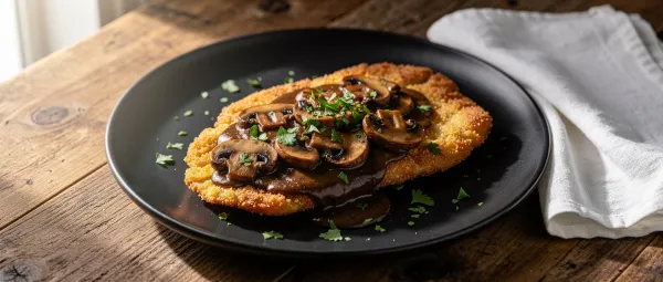 Hähnchen Milanese mit Marsala-Sauce