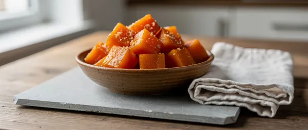 Kandierter Kürbis mit Ingwer und Ahornsirup
