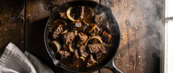 Rustikales Pfannensteak
