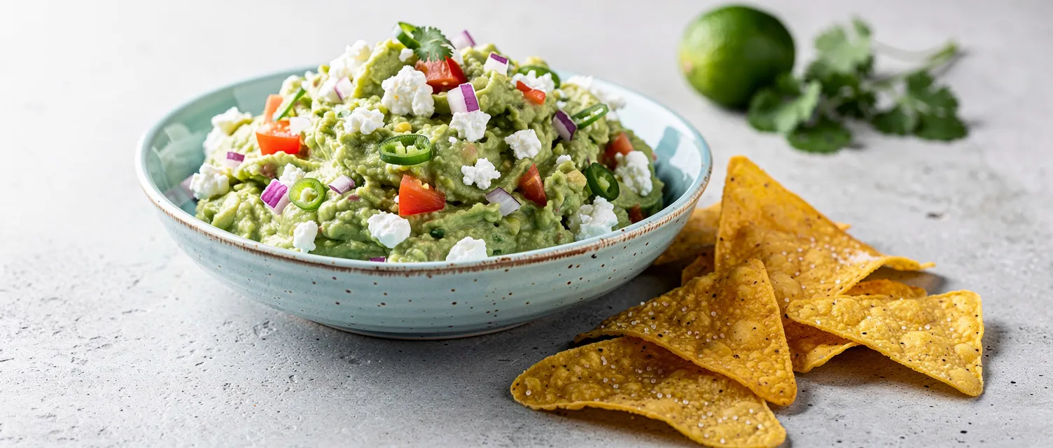 Guacamole Dip mit Hüttenkäse
