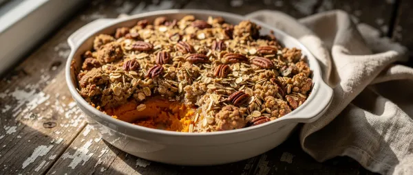 Einfacher Süßkartoffel-Crumble