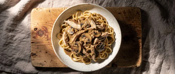 Cremiges Hähnchen mit Pilzen aus dem Schongarer