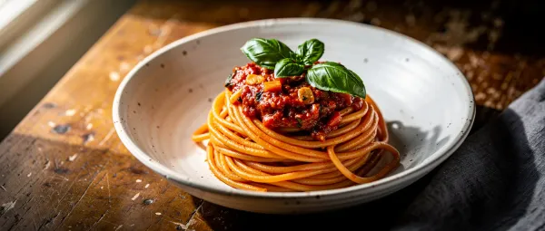 Vegane Pasta-Soße mit frischen Tomaten