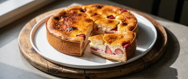 Erdbeer-Crème-Brûlée-Kuchen