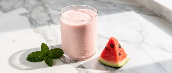 Wassermelonen-Bananen-Joghurt-Eisgetränk
