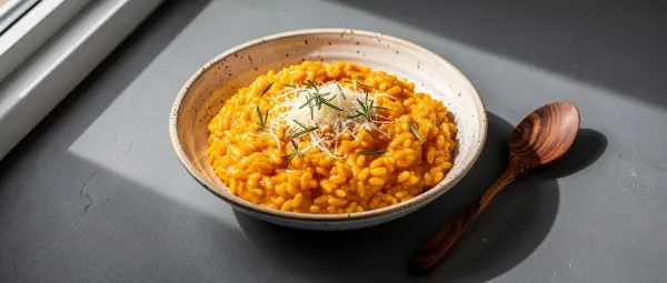 Kürbisrisotto nach italienischer Art aus dem Schnellkochtopf