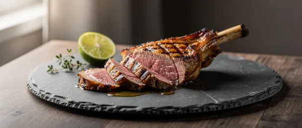 Lammkeule mit Limetten-Marinade vom Grill