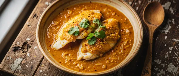 Tilapia in Kokosmilch-Zitronengras-Sauce