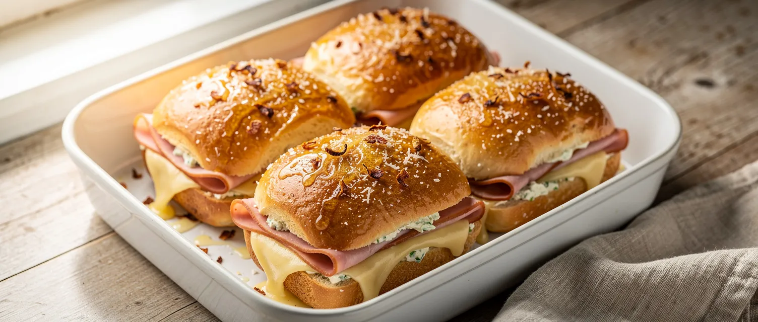 Deftige Ofen-Sandwiches mit Schinken und Käse