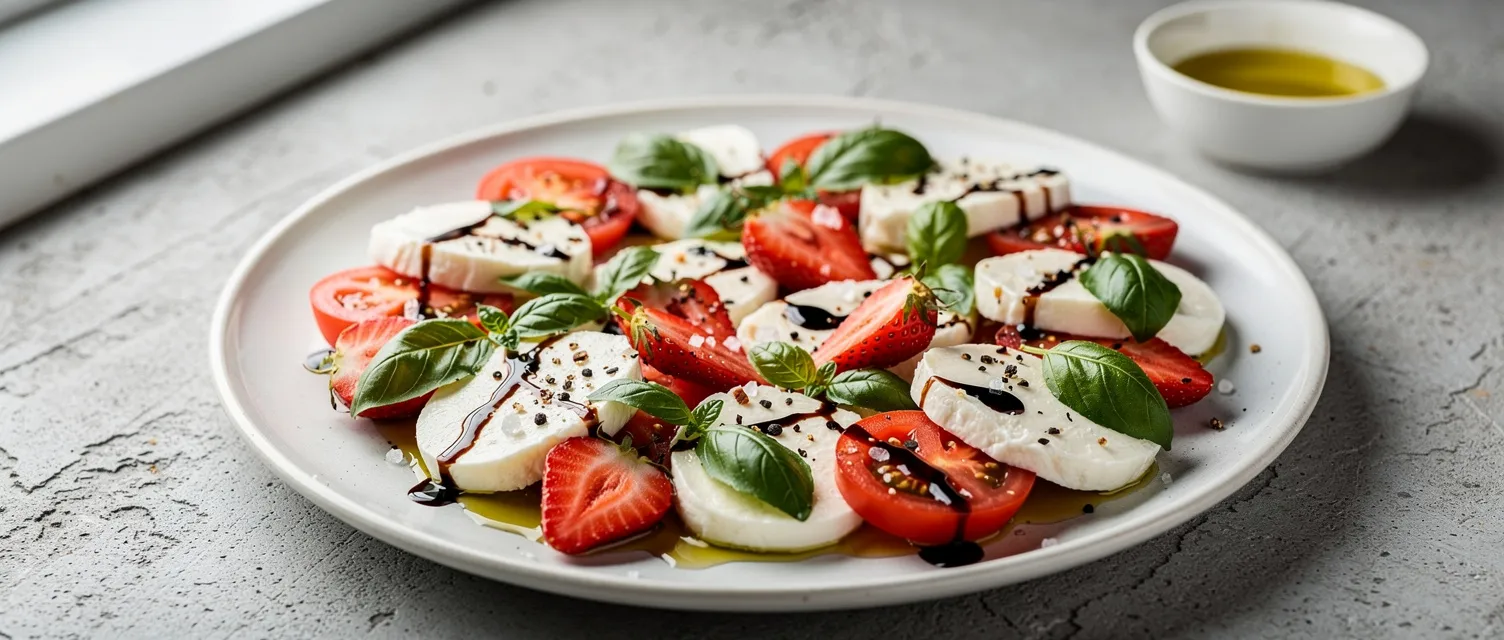 Erdbeer-Tomaten Caprese Salat