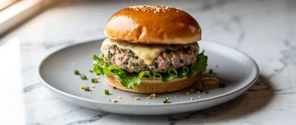 Köstliche Thunfisch-Burger mit Schnittlauch