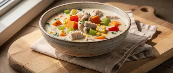 Cremige Kokos-Fechterschnecken-Suppe