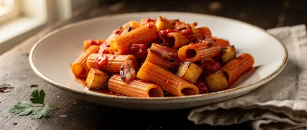 Pasta nach Amatriciana Art