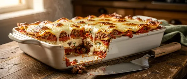 Klassische und einfache Fleischlasagne