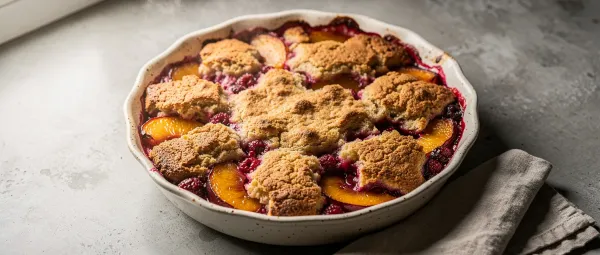 Pfirsich-Himbeer-Cobbler