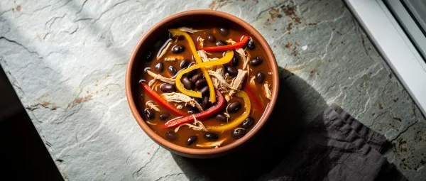 Hähnchen-Taco-Suppe mit fünf Zutaten