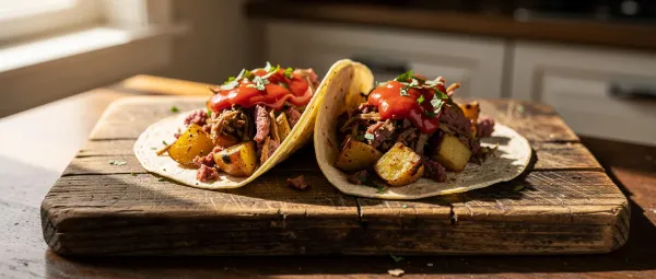 Kartoffel-Frühstücks-Tacos