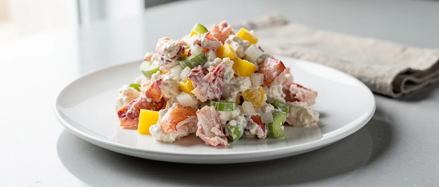 Hummer-Salat mit Paprika und Sellerie