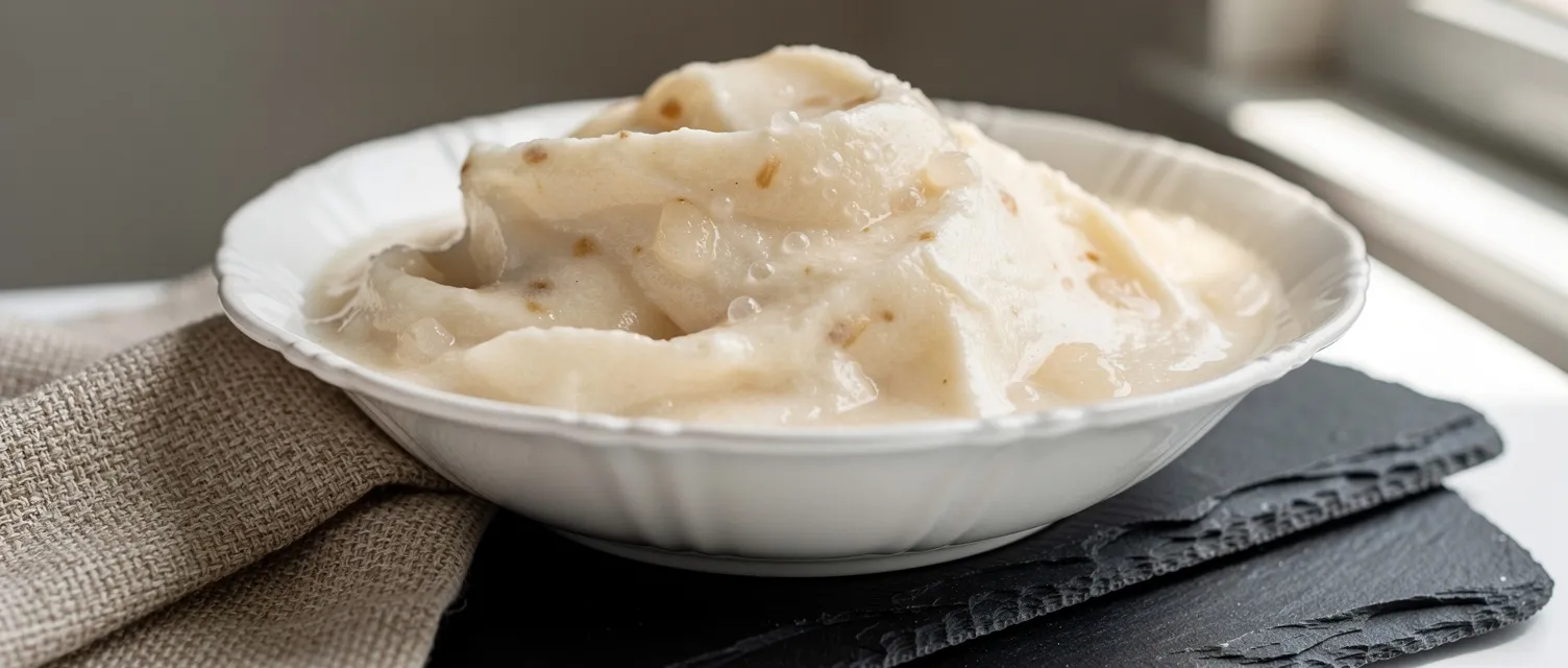 Birnen-Gelatine-Dessert mit Frischkäse