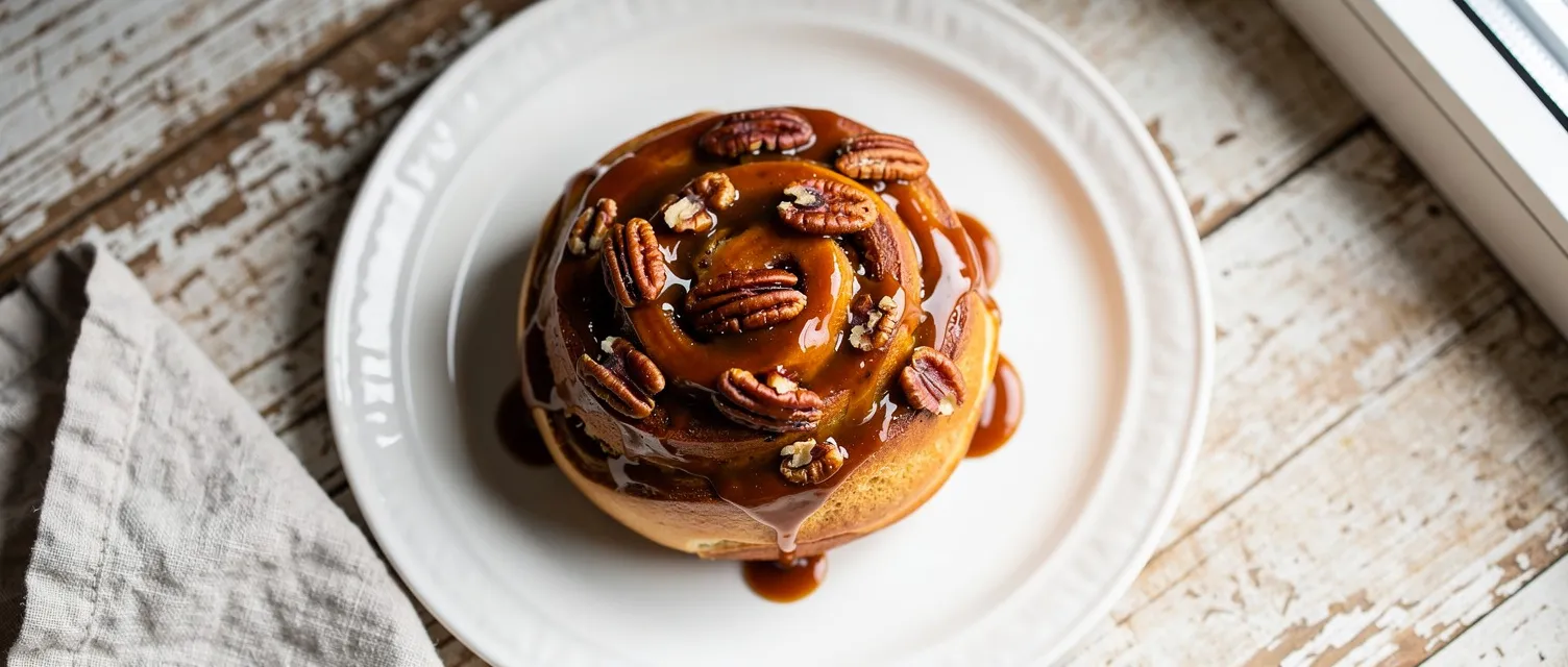 Klebrige Pekannuss-Schnecken