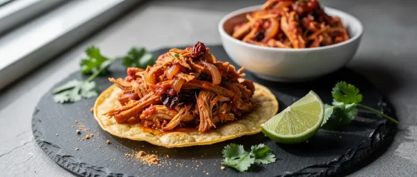 Feuriges Hähnchen Tinga aus dem Schnellkochtopf