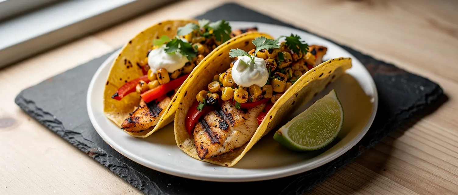 Feurige Fischtacos mit Knusprigem Maissalsa