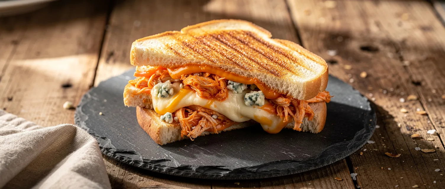 Buffalo Hähnchen Käse Toast