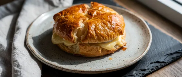 Gebackener Brie im Blätterteig