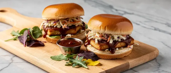 Tofu-Slider mit BBQ-Sauce
