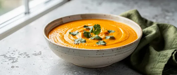 Würzige Vegane Karottensuppe aus dem Schnellkochtopf