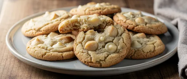 Weiße Schokoladen-Macadamia-Kekse