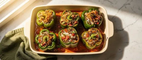 Gefüllte Paprika nach Hausfrauenart