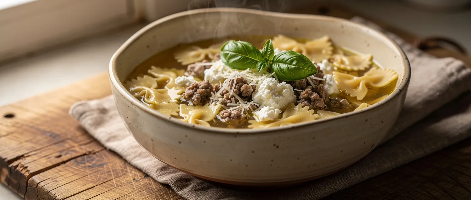 Italienische Wurst-Nudel-Suppe