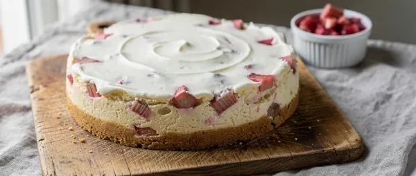 Cremiger Rhabarber-Käsekuchen