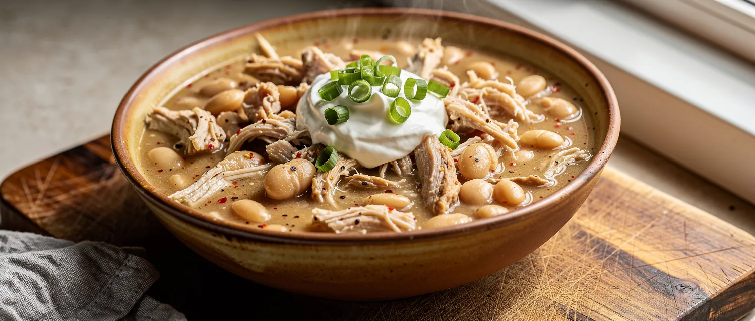 Preisgekröntes Hähnchen-Chili mit weißen Bohnen