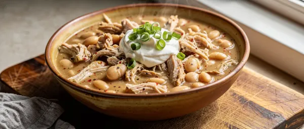 Preisgekröntes Hähnchen-Chili mit weißen Bohnen