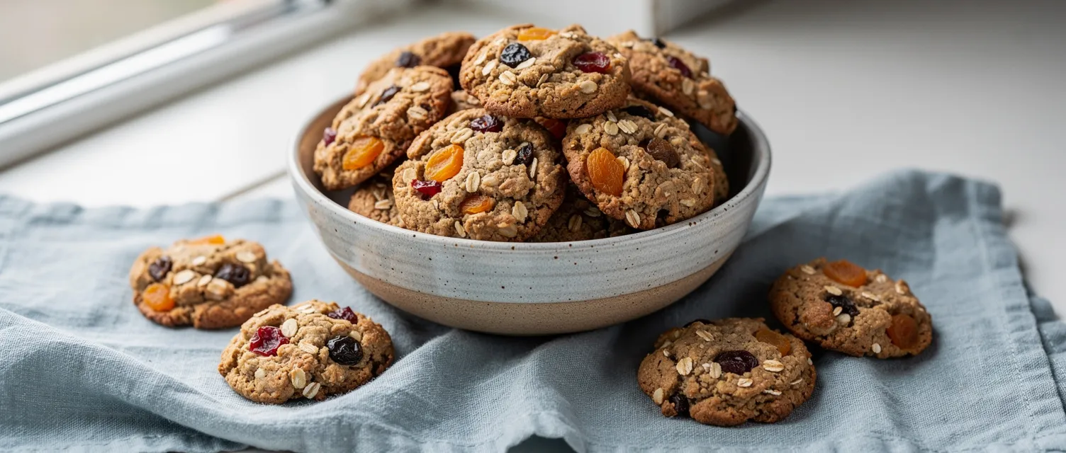 Bananen-Haferflocken-Kekse mit Trockenfrüchten