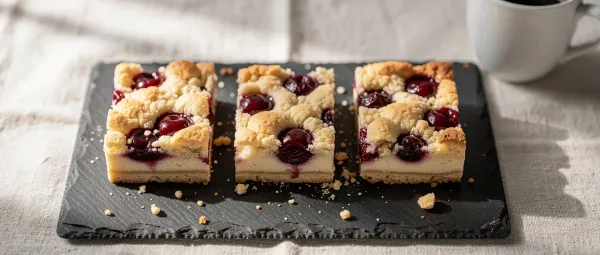 Einfache Kirsch-Käsekuchen-Schnitten