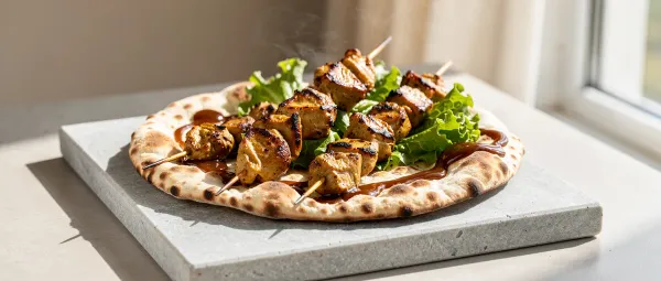 Seidige Hähnchen-Spieße nach Mughlai Art