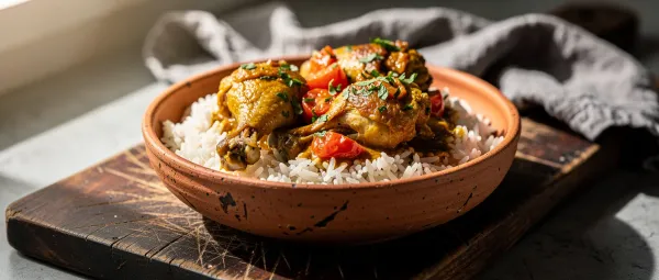Curry-Hähnchenschenkel aus dem Schnellkochtopf