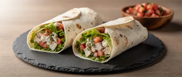 Hähnchensalat-Wraps mit Salsa