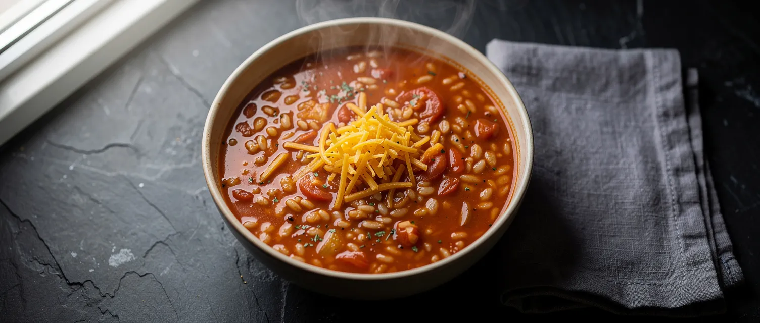 Deftige Tomaten-Reis-Suppe