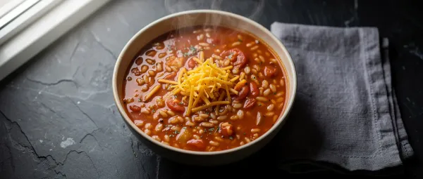 Deftige Tomaten-Reis-Suppe