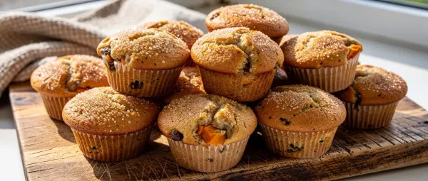 Bananen-Kaki-Zimt-Muffins