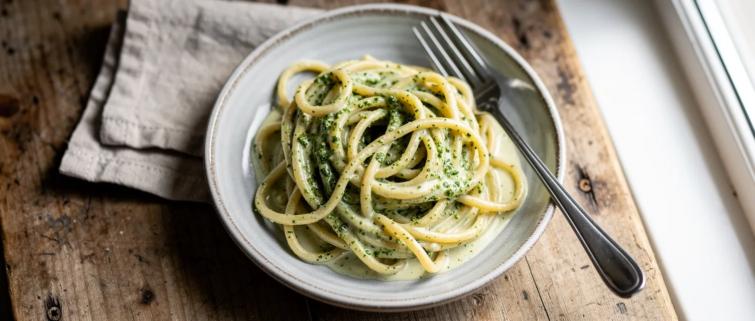 Cremige Pesto-Alfredo-Soße