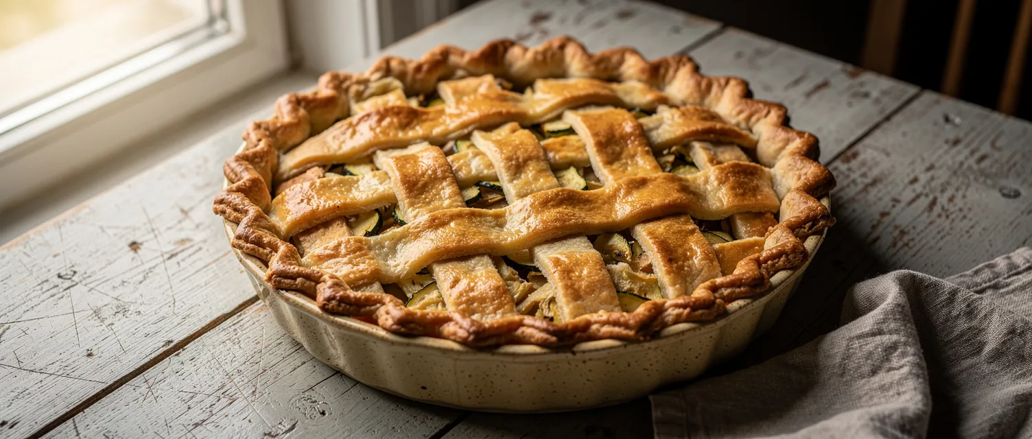 Zucchini-Kuchen nach Apfelart