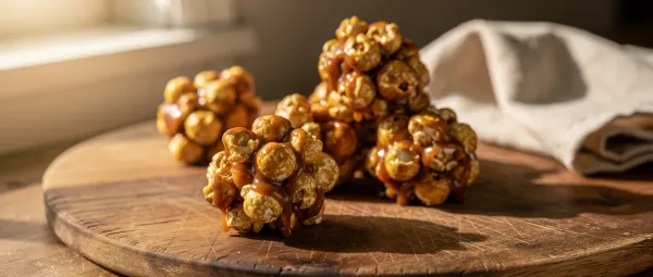 Karamell-Popcorn-Bällchen