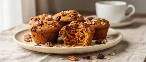 Karotten-Hafer-Muffins aus einer Schüssel