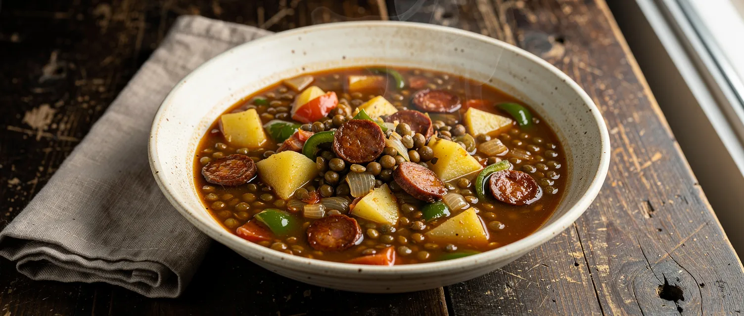 Andalusische Linsensuppe mit Chorizo