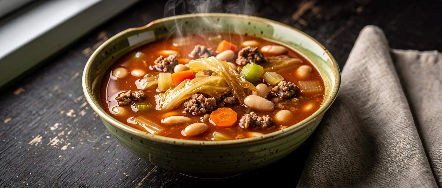Ungarische Kohl-Wurst-Bohnen-Suppe